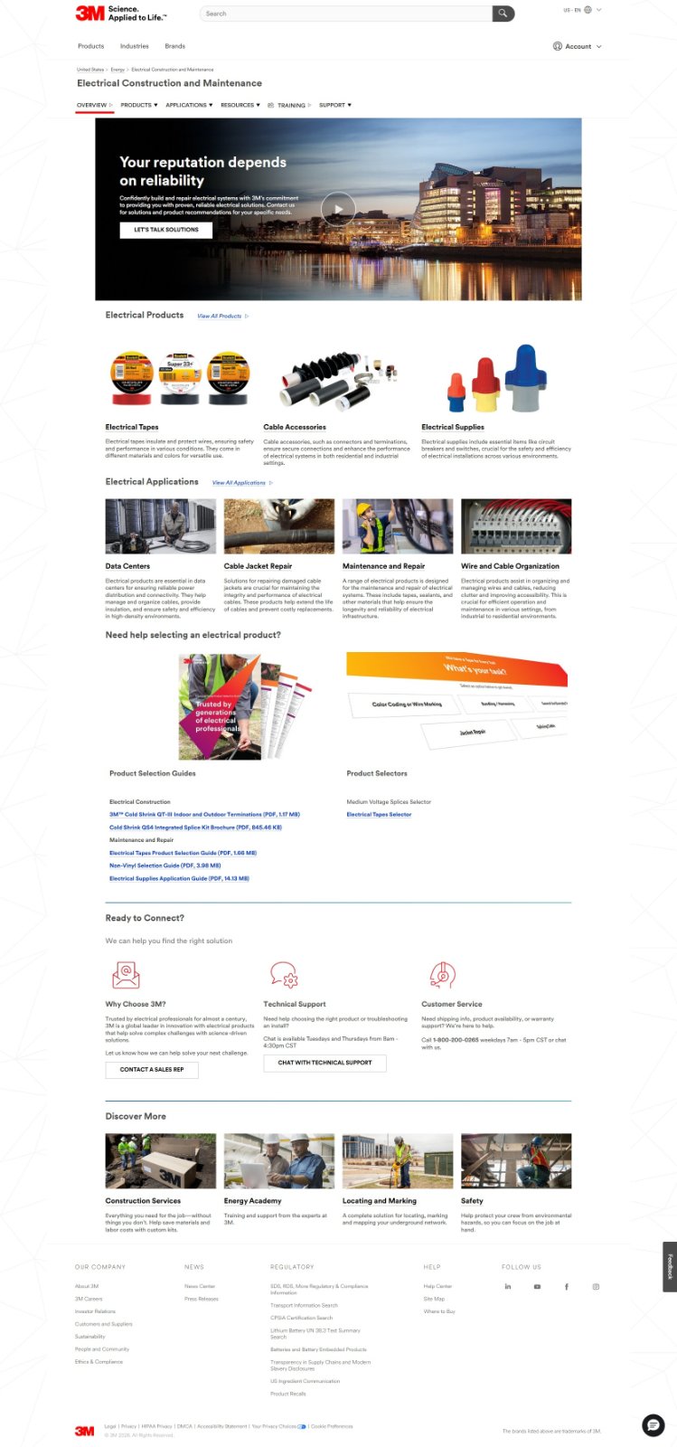 3M electrical markets product experience